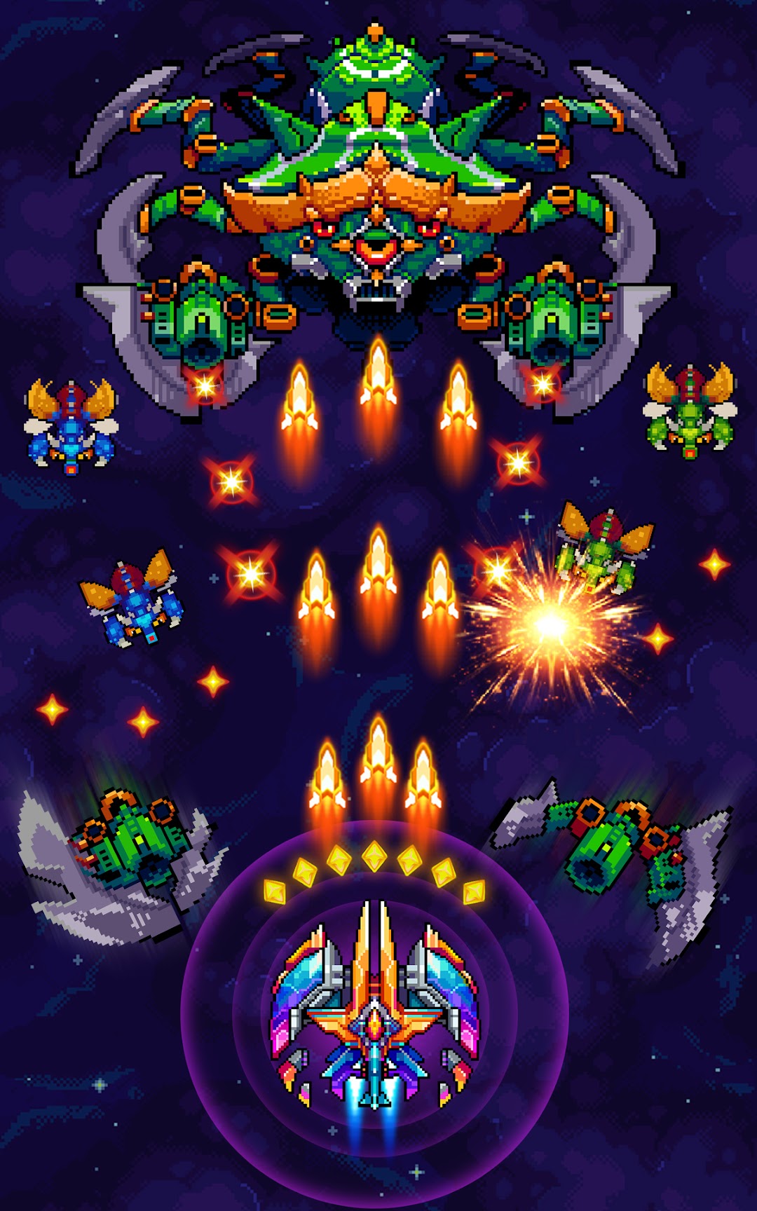 Galaxiga: Galaxy Arcade Game mod apk screenshot 7