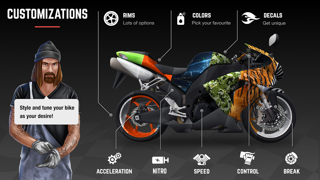 Racing Fever: Moto mod apk screenshot 3