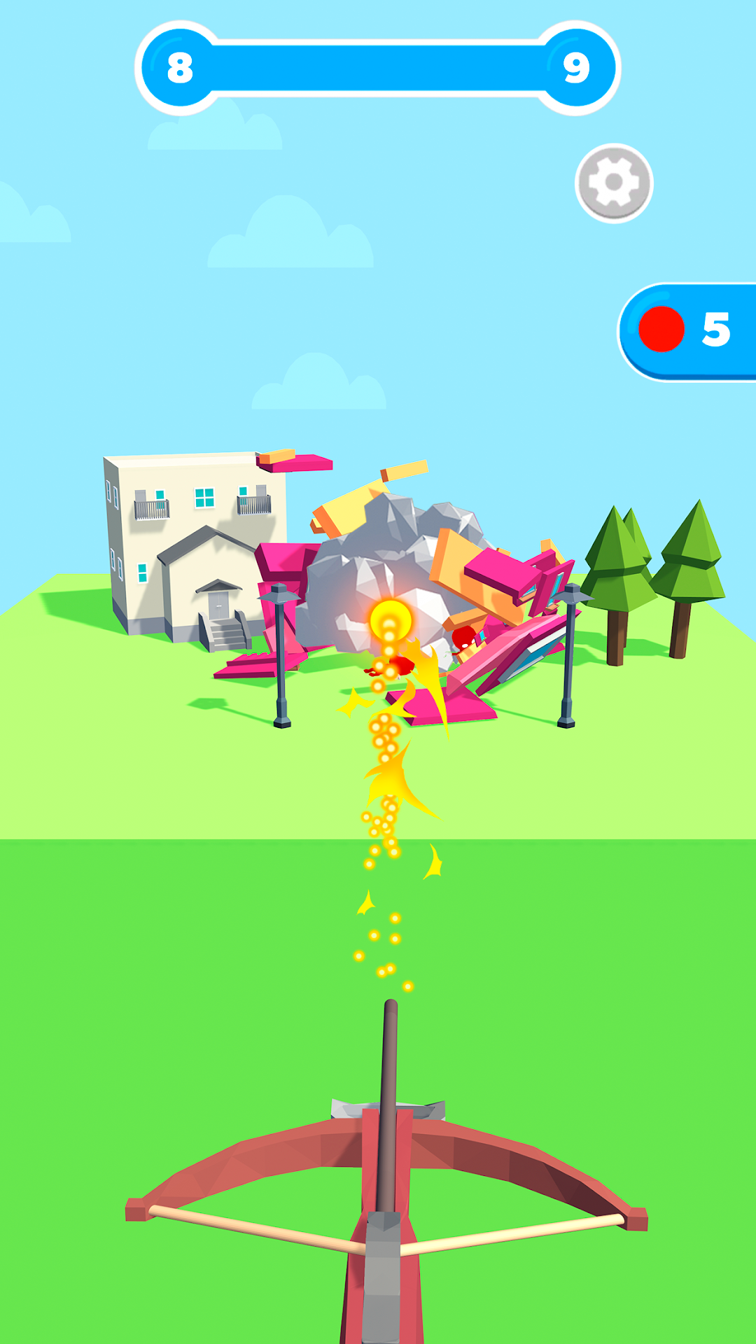 Slingshot Smash－Shooting Range mod apk screenshot 2