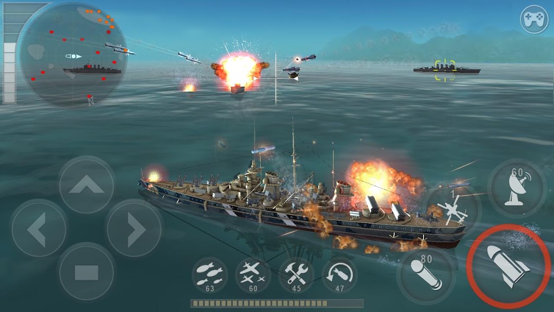 WARSHIP BATTLE:3D World War II mod apk screenshot 1