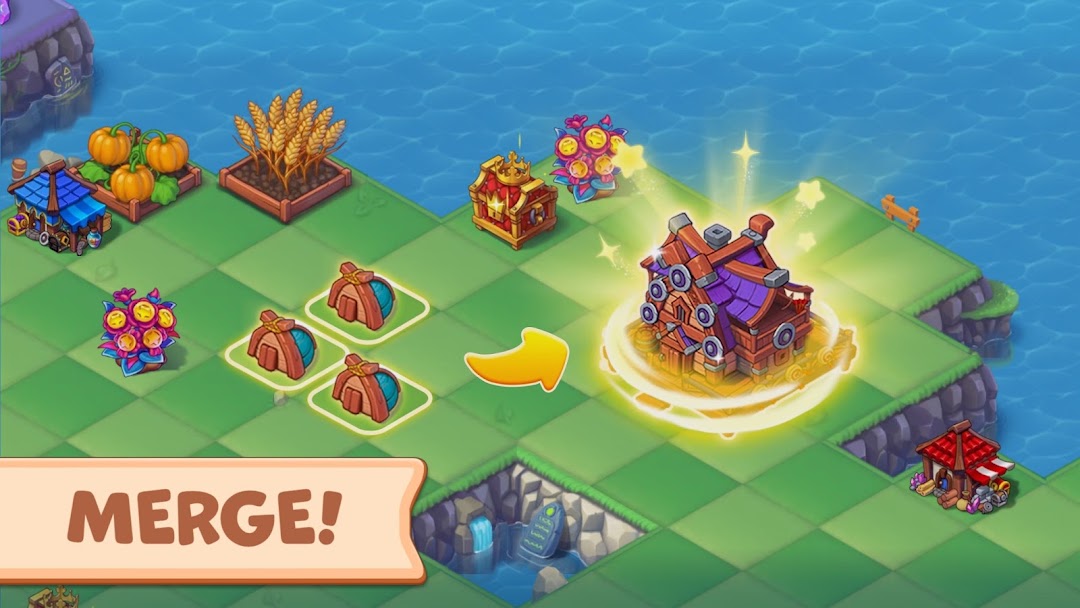 Mergest Kingdom: Merge game mod apk screenshot 1