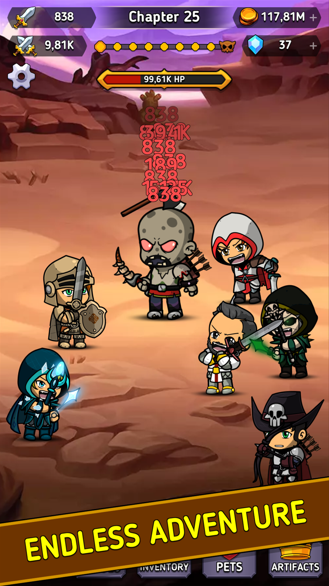 Tap Hero Clicker: Idle RPG mod apk screenshot 1